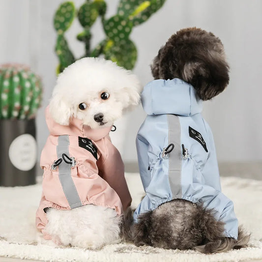 Dog Raincoat Reflective Pet Clothes Dog Clothing Waterproof