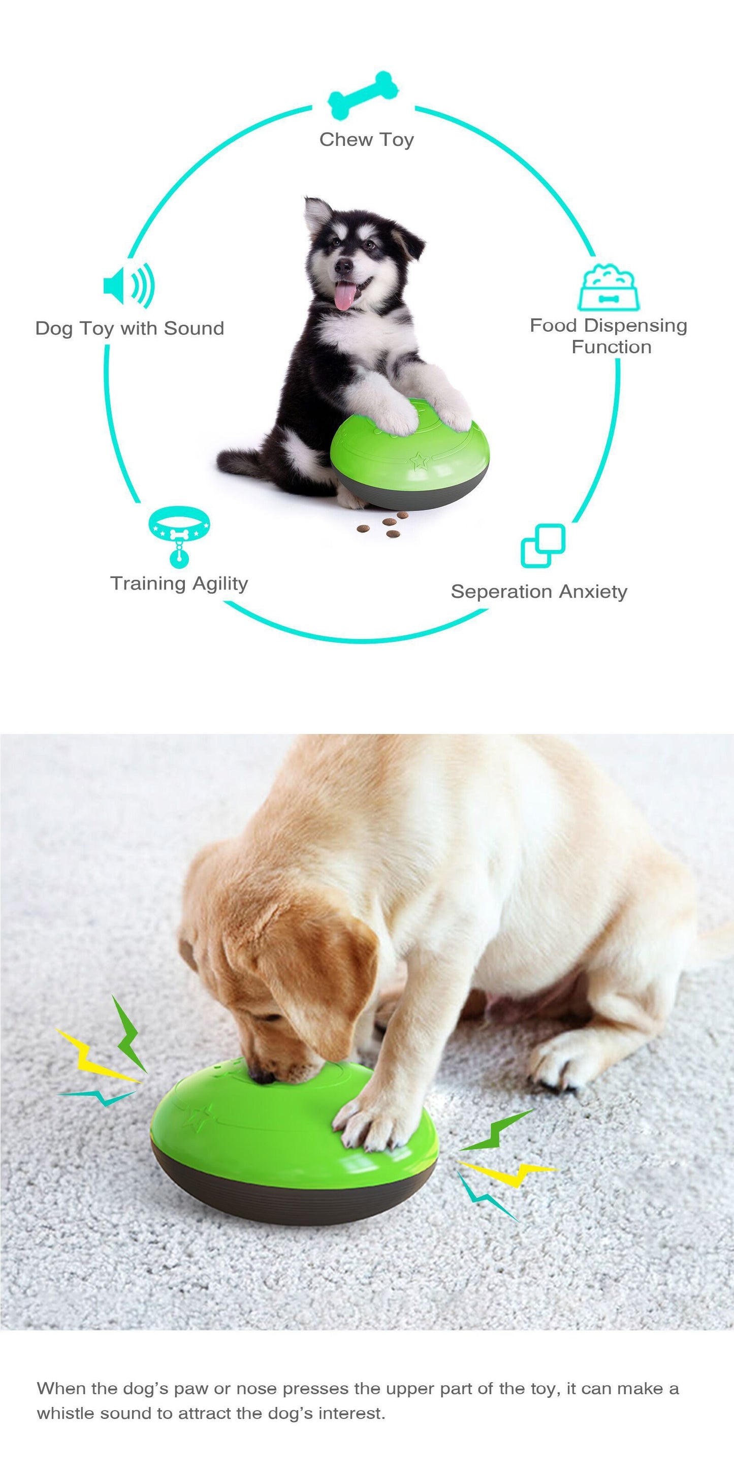 Interactive Pet Treat Dispenser Toy