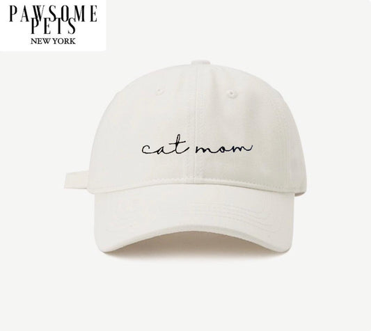 Cat Mom Hat - White