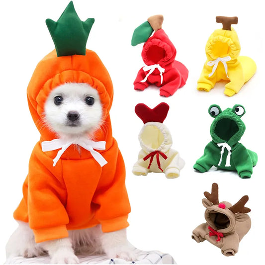 Cute Fruit Dog Costume for Small Dogs Hoodies