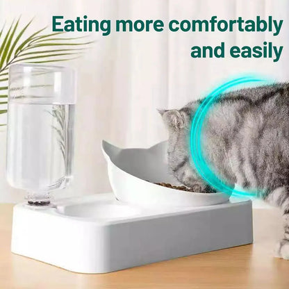 Cat Gravity Water and Food Bowls Raised