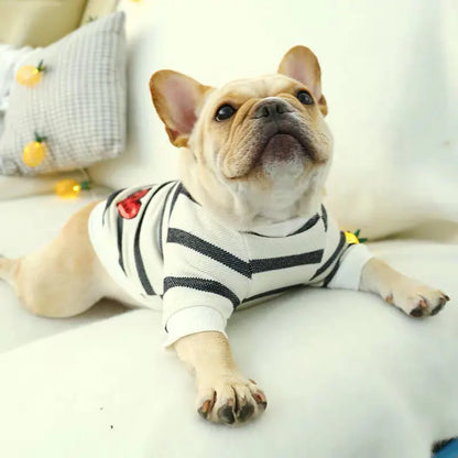 Striped French Bulldog Heart Shirt