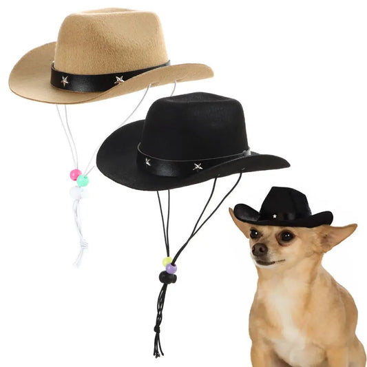 Dog Hat Cowboy Hats Funny Photo Prop Adjustable
