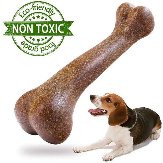 Dog Bone Chews Toys Nearly Indestructible Natural Non-Toxic Dental Chew