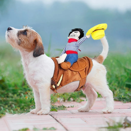 Funny Cowboy Riding Dog Outfit